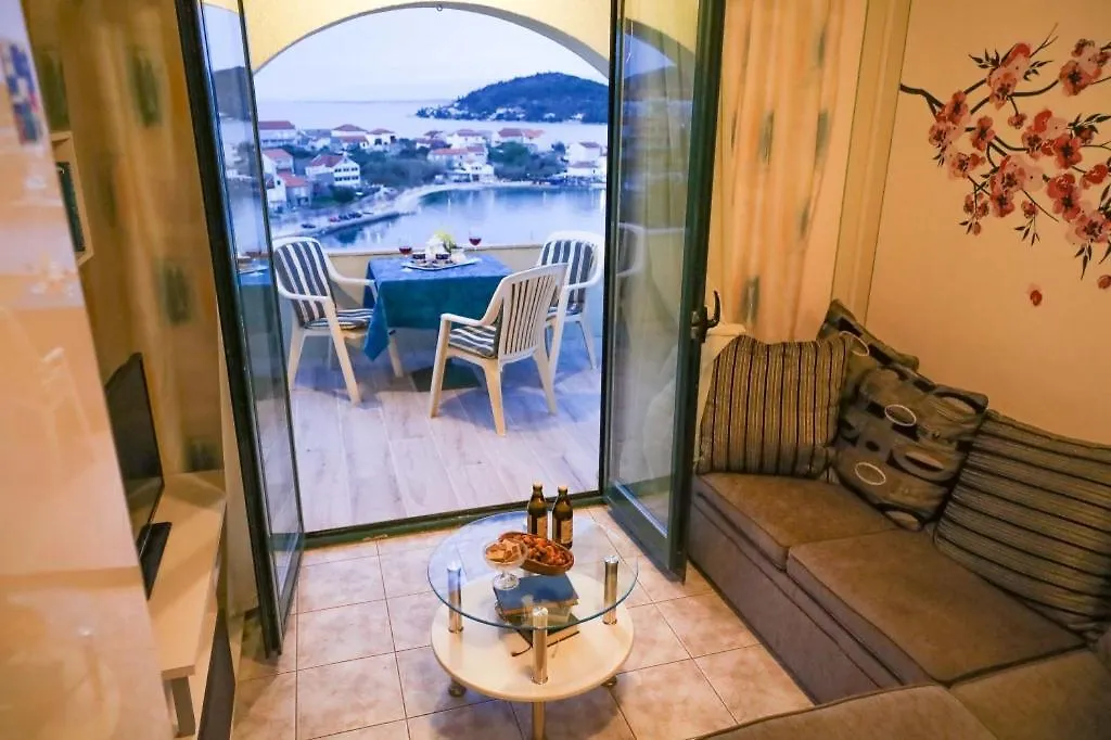 Apartment In Kali With Sea View, Balcony, Air Conditioning, Wi-Fi